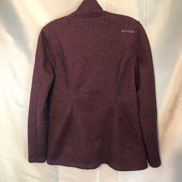 Spyder Full Zip Textured Burgundy Jacket Ladies Lg - Picture 13 of 14
